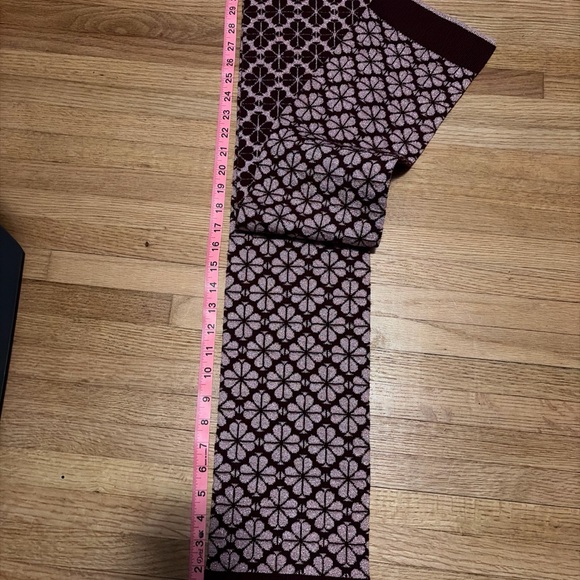 Kate Spade Burgundy and Pink Floral Scarf - Picture 2 of 6